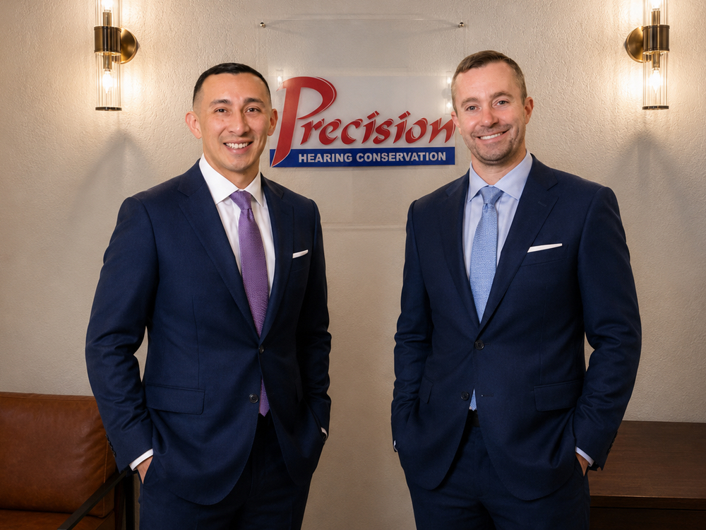 Dr. Joseph Pratt and Dr. Nathan Ortiz, veteran-owned Doctors of Audiology at Precision Hearing in San Antonio, TX